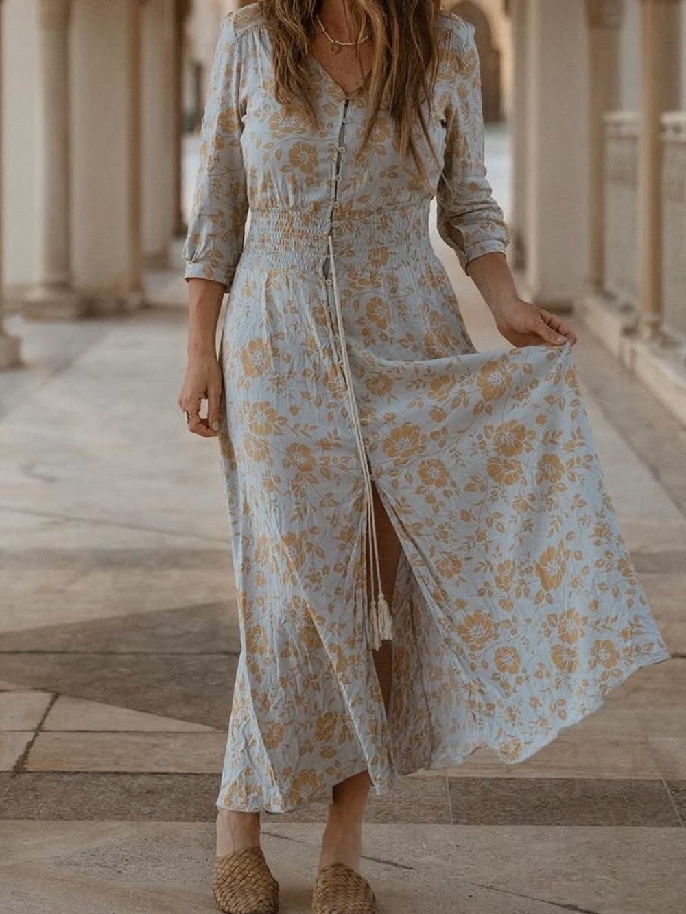 Sunday Mi Amor Floral Print Maxi Dress